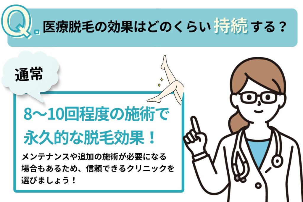 医療脱毛の効果はどのくらい持続する？