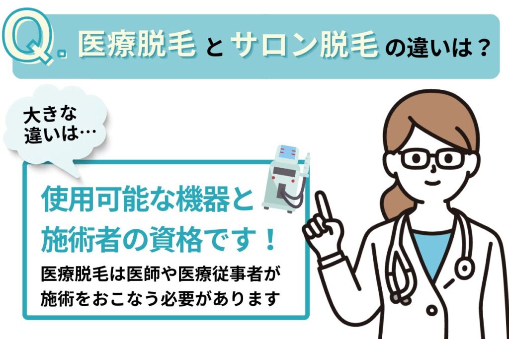 医療脱毛とサロン脱毛の違いは？