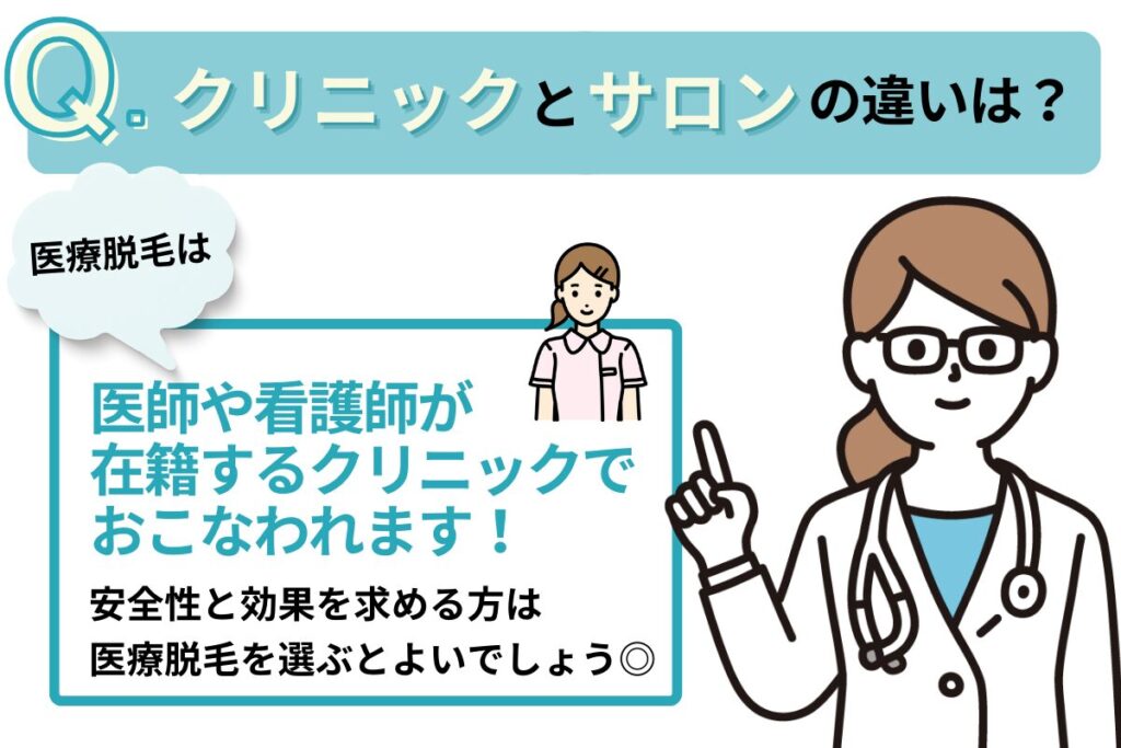 クリニックとサロンの違いは何ですか？