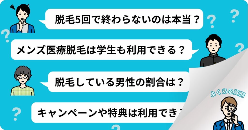 メンズ医療脱毛のよくある質問