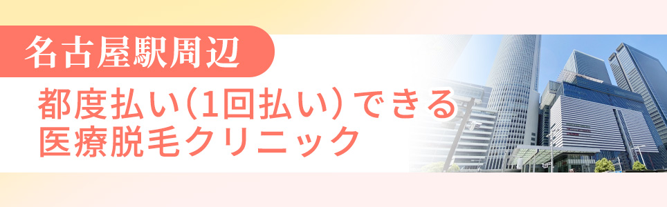 名古屋で都度払い(1回払い)できる医療脱毛クリニック