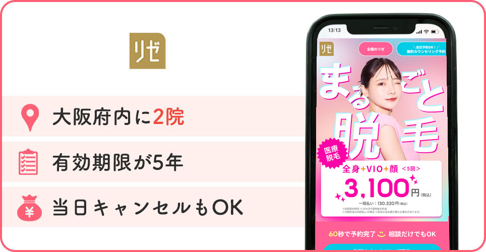 リゼクリニックの特徴バナー