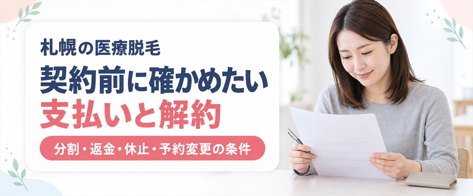 札幌の医療脱毛を契約する前に確かめたい支払いと解約の条件