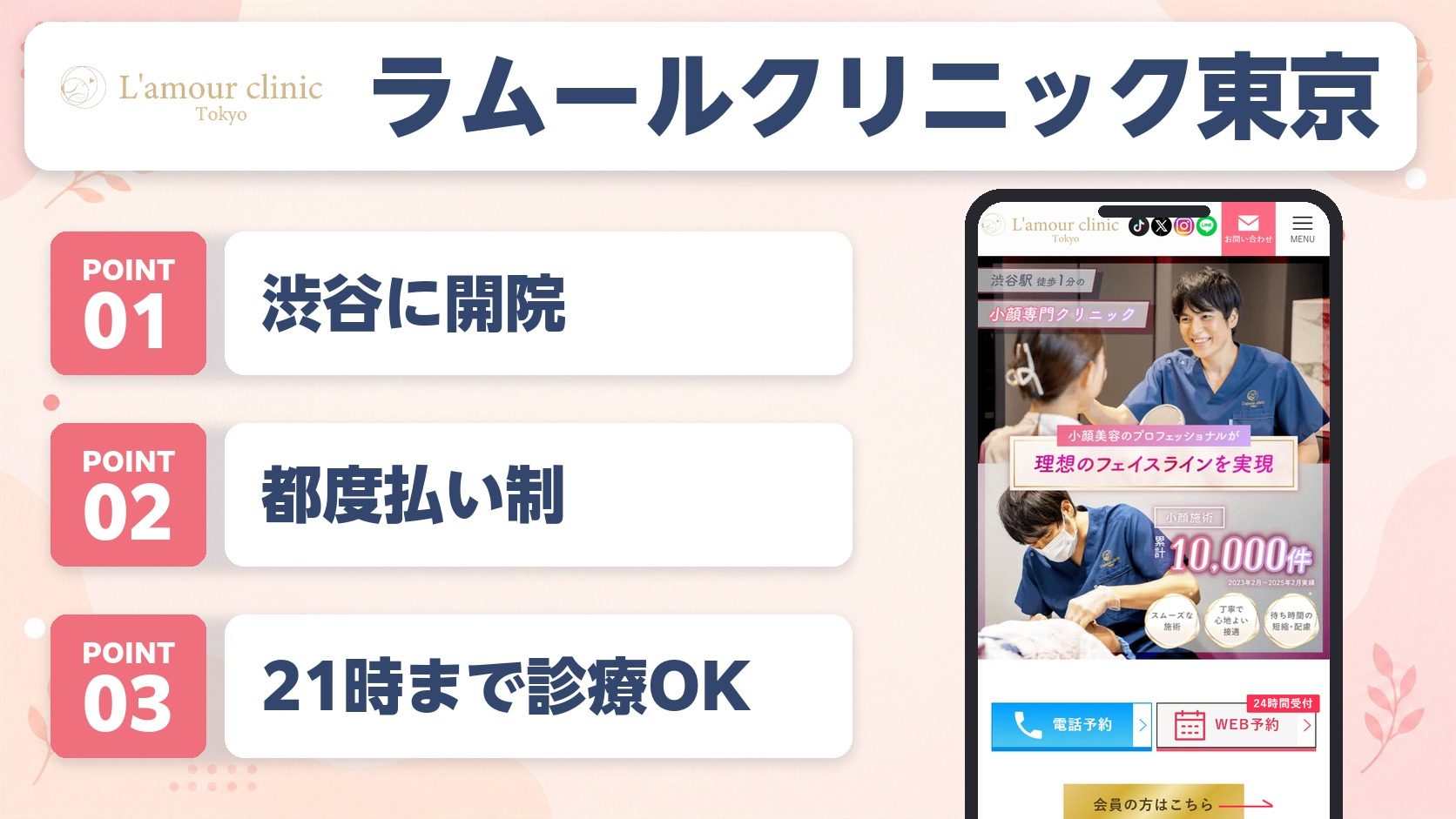 ラムールクリニック東京の特徴まとめバナー