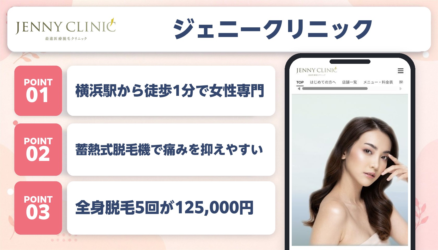 ジェニークリニック横浜院の特徴まとめ
