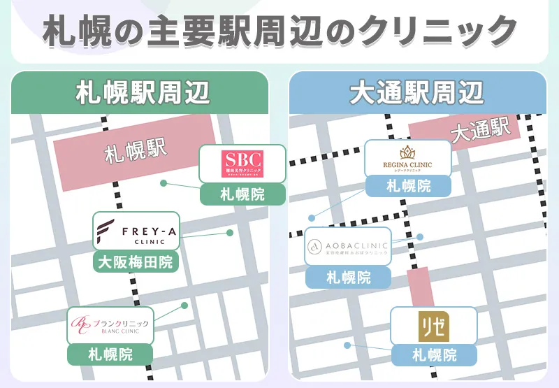 札幌の医療脱毛で大通駅・札幌駅周辺のおすすめクリニック