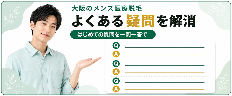 大阪のメンズ医療脱毛のよくある疑問を一問一答で解消