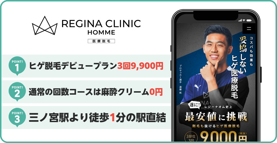 レジーナクリニックオムの特徴まとめ