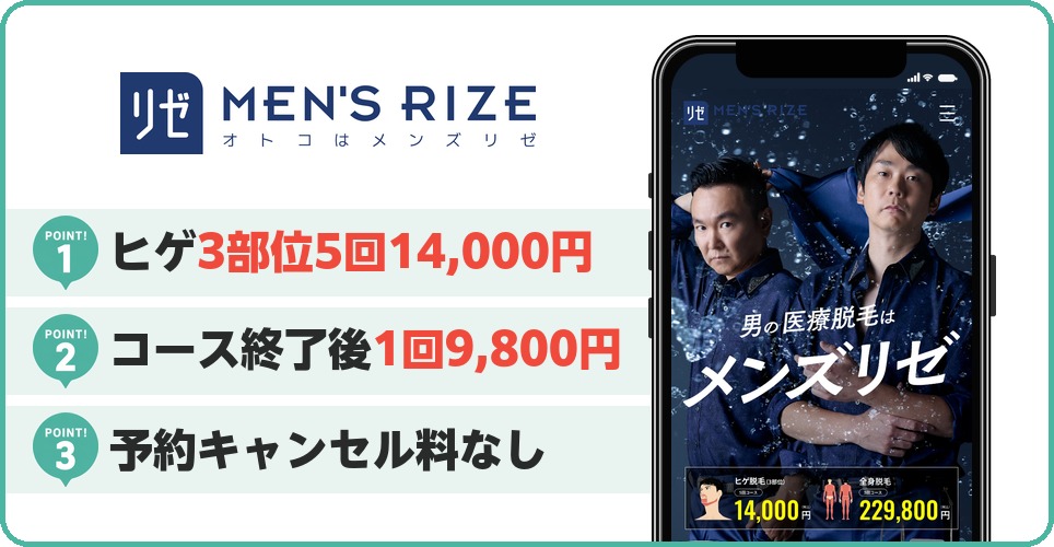 メンズリゼの特徴まとめ