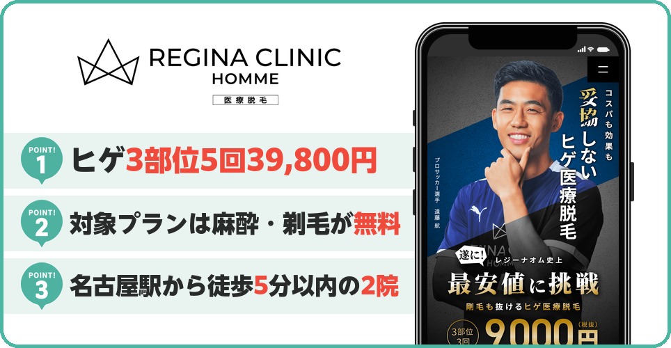 レジーナクリニックオムの特徴まとめ