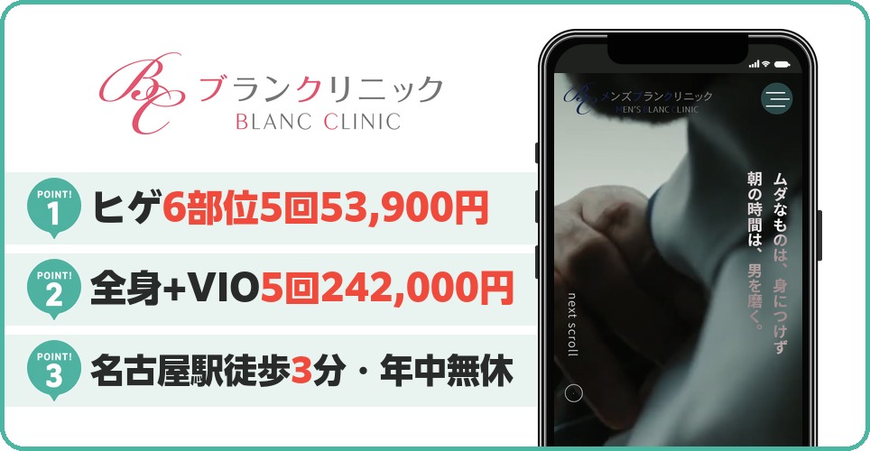 メンズブランクリニックの特徴まとめ