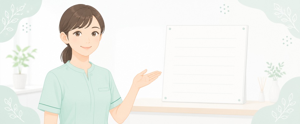 女性スタッフが施術するクリニックの受付
