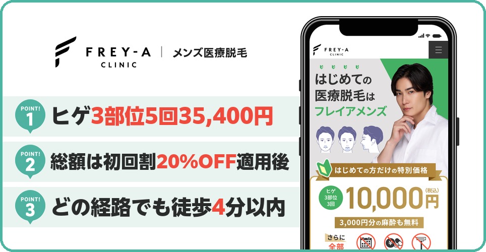 フレイアクリニックメンズの特徴まとめ
