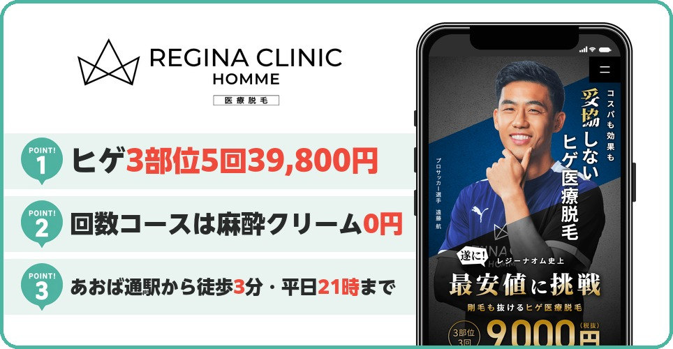 レジーナクリニックオムの特徴まとめ