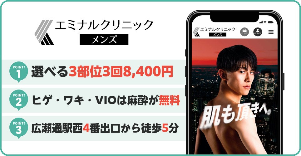 エミナルクリニックメンズの特徴まとめ