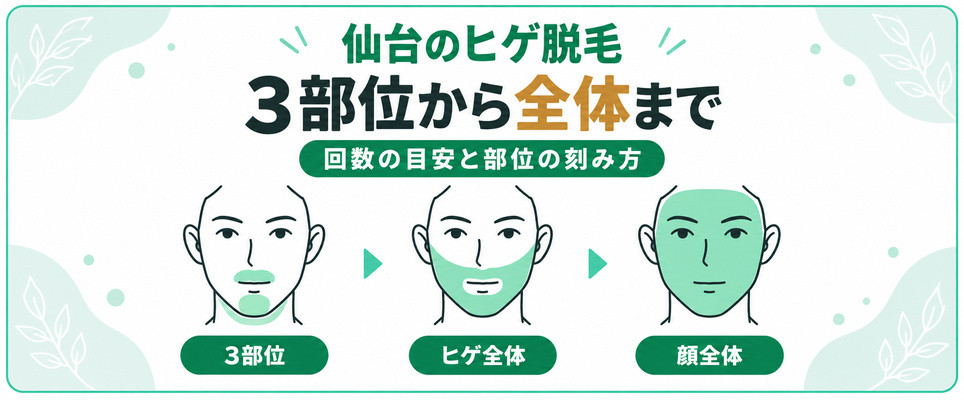 仙台のヒゲ脱毛の相場と回数の目安