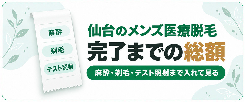 麻酔と剃毛まで入れたメンズ医療脱毛の完了総額
