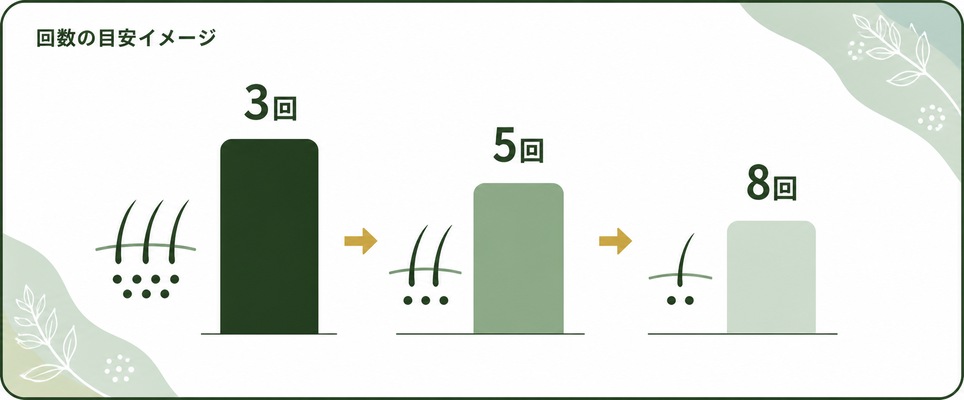 回数の目安を示すイメージ図