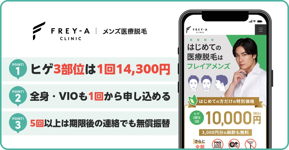 フレイアクリニックメンズの特徴まとめ
