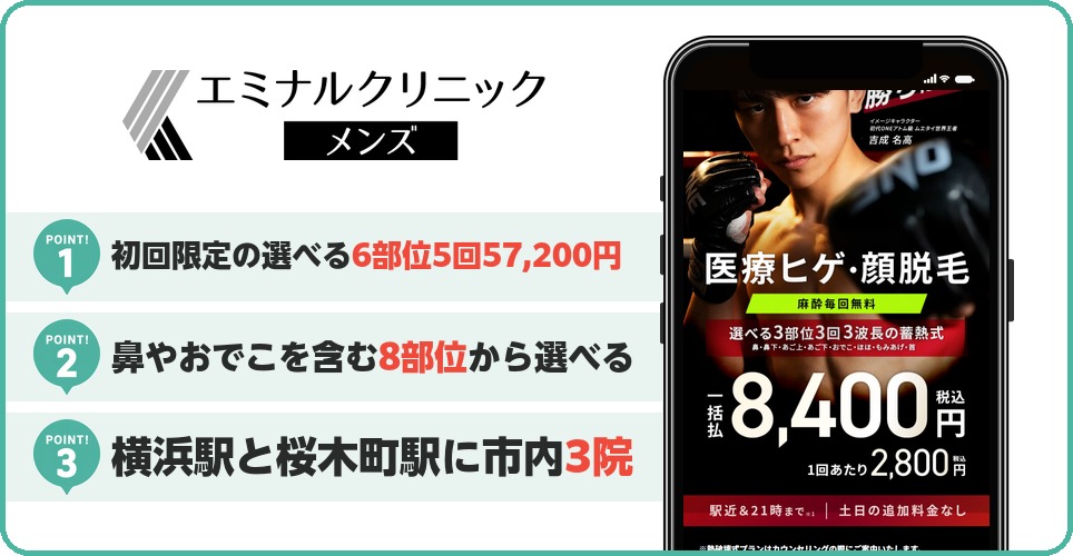エミナルクリニックメンズの特徴まとめ