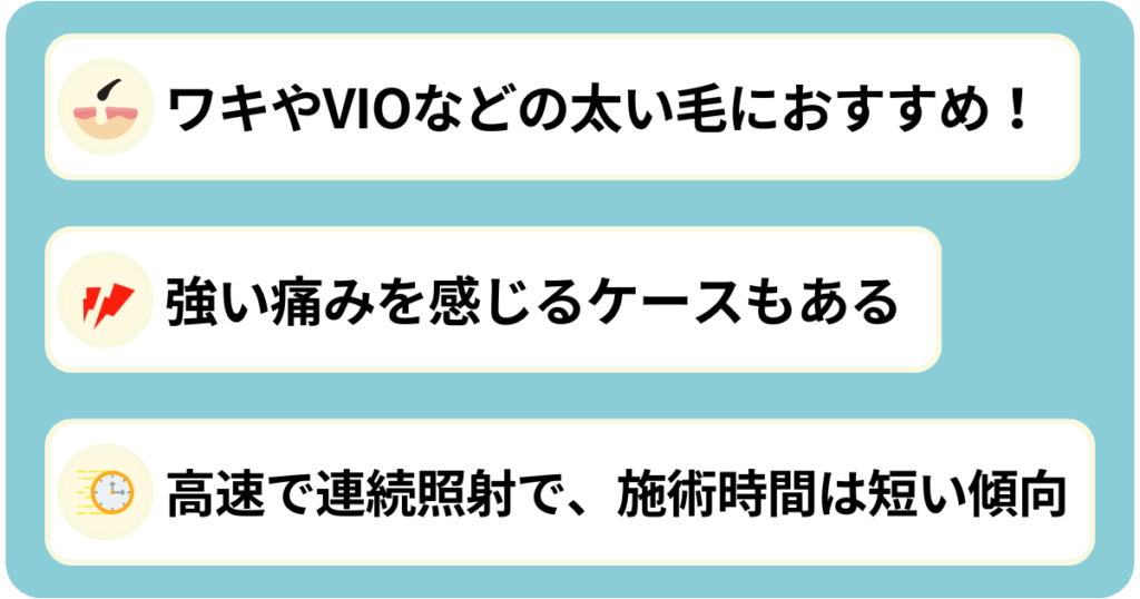 アレキサンドライトレーザーの効果の説明