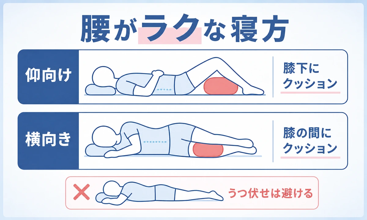 椎間板ヘルニアで楽な姿勢と寝方・座り方