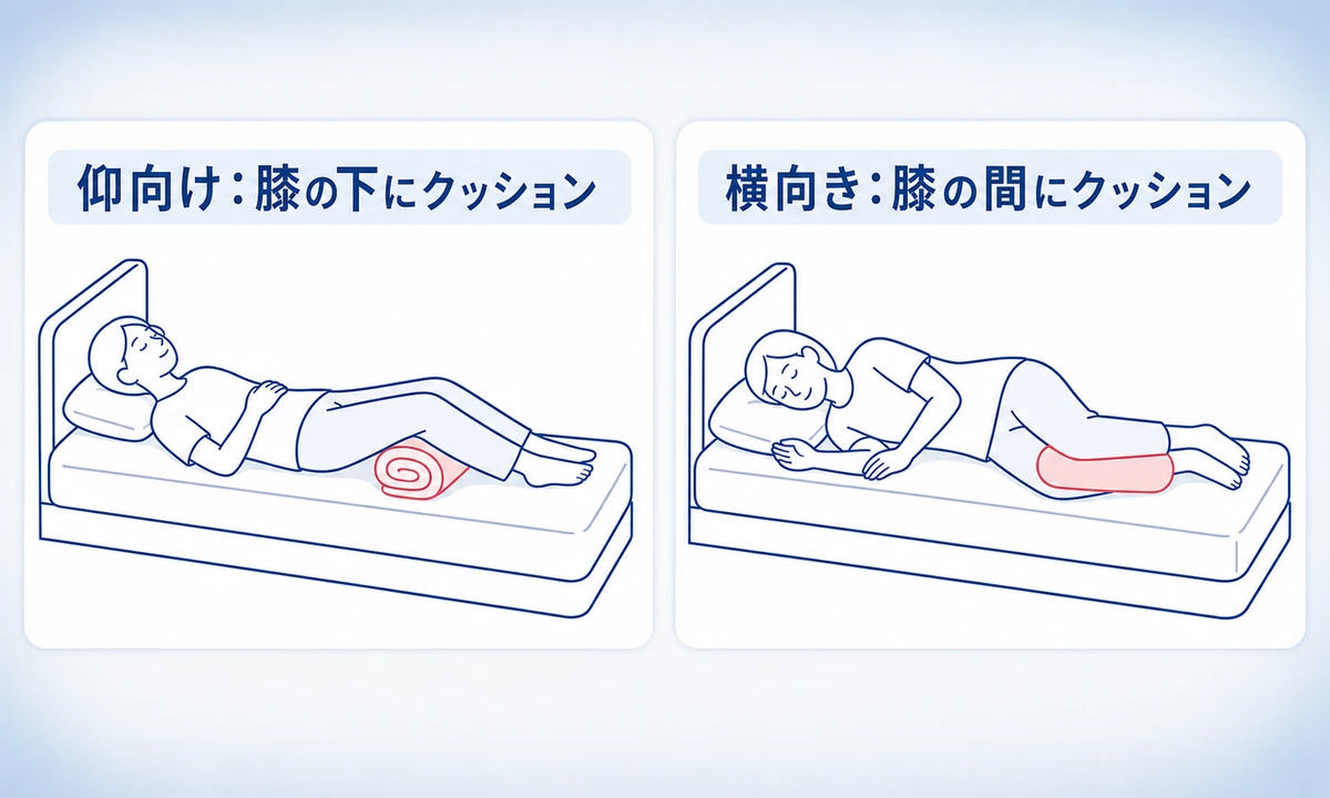 変形性膝関節症の寝方と睡眠時の膝の負担