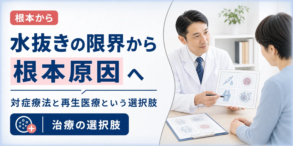 膝に水がたまる治療は水抜きの限界から根本治療へ