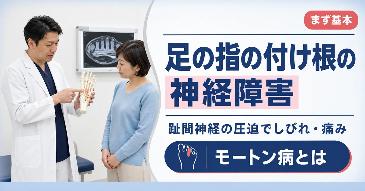 モートン病とは足の指の付け根に起こる神経障害