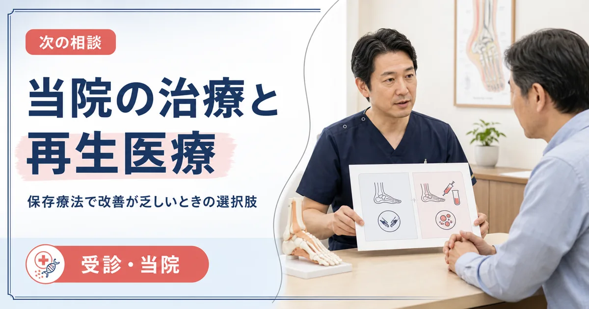 モートン病が保存療法で改善しないときの受診と当院の治療