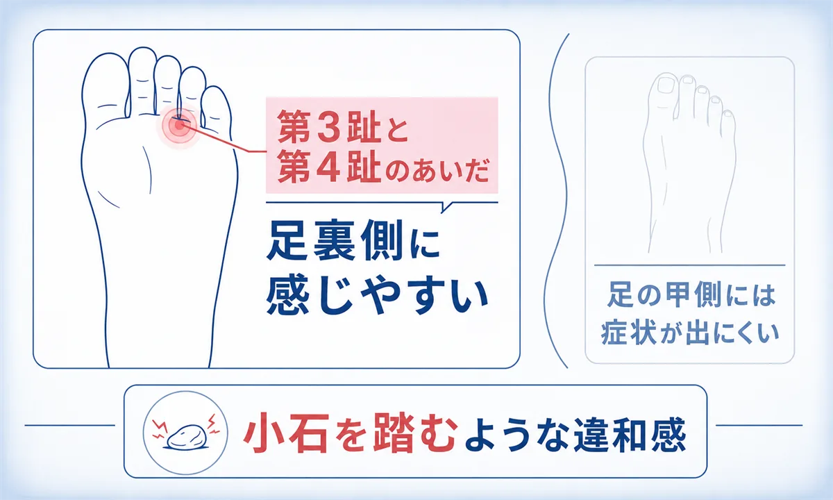 モートン病の初期症状に多い痛みやしびれの特徴