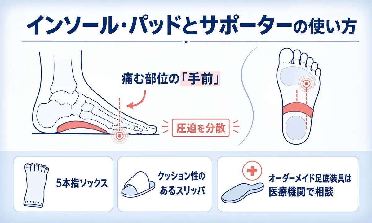 モートン病の靴やインソールの選び方