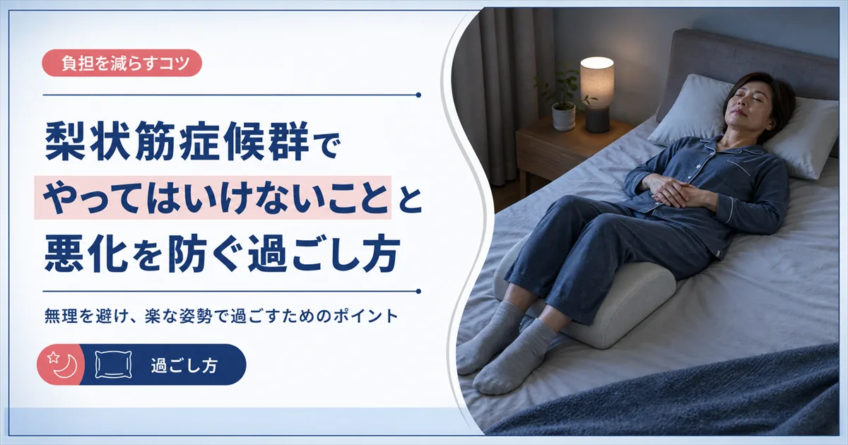 梨状筋症候群でやってはいけないことと悪化を防ぐ過ごし方