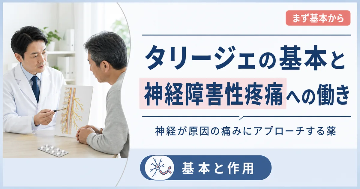 タリージェ(ミロガバリン)の基本と神経障害性疼痛への働き