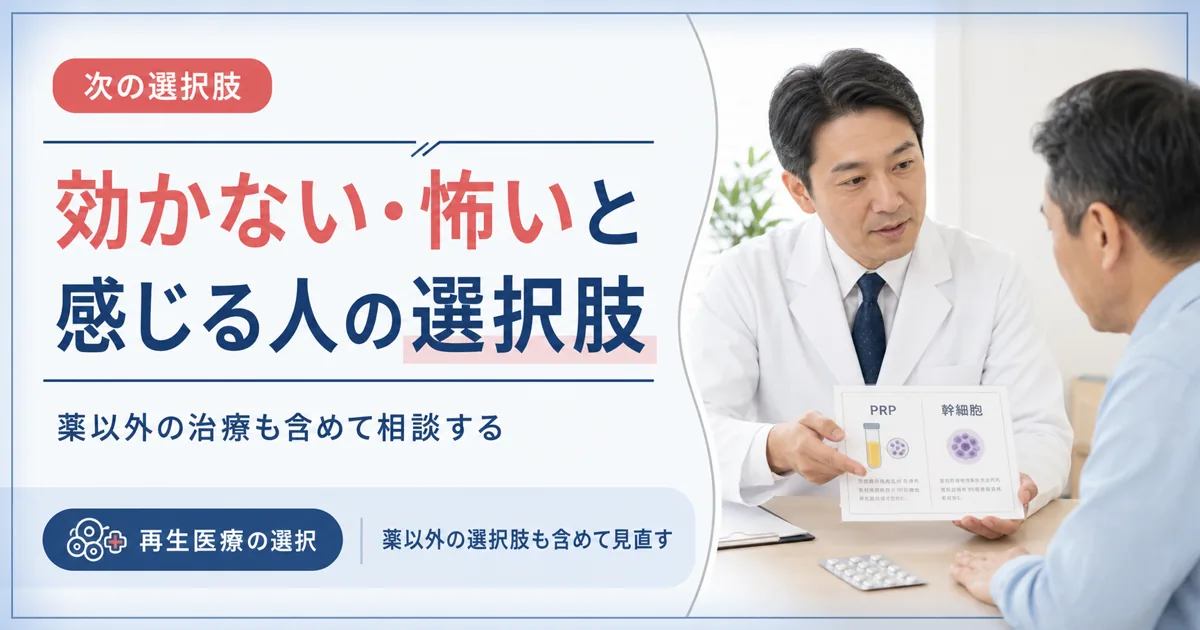 タリージェが効かない・怖いと感じる人の選択肢
