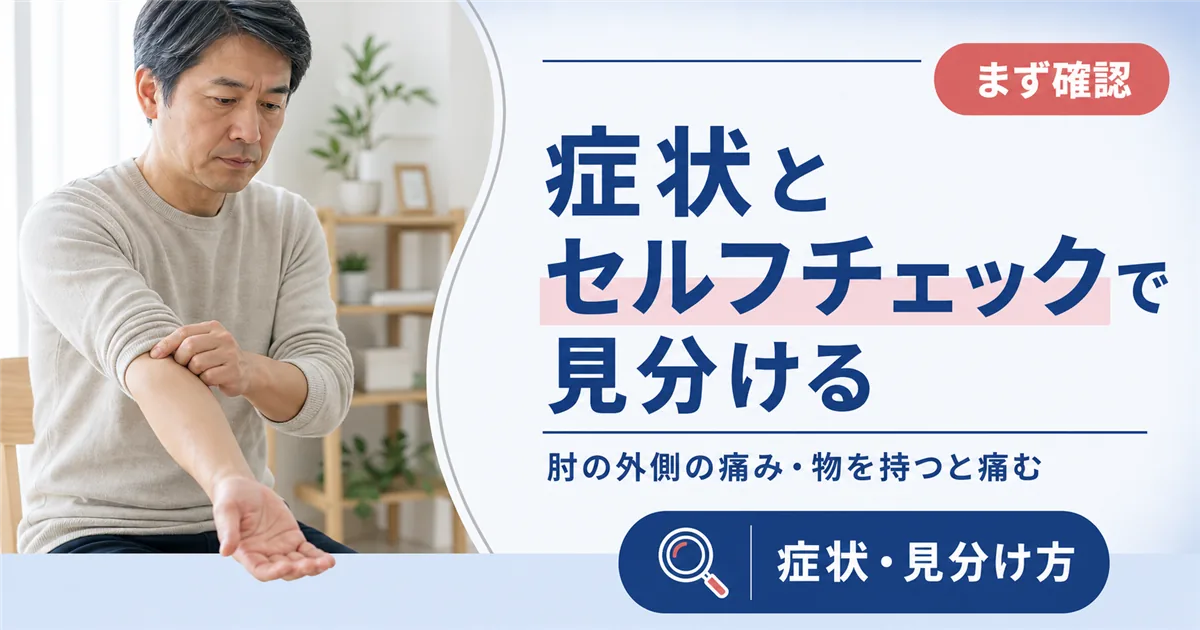 テニス肘(上腕骨外側上顆炎)とは?症状とセルフチェックで見分ける
