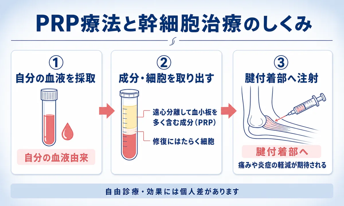 テニス肘のPRP療法と幹細胞治療という再生医療