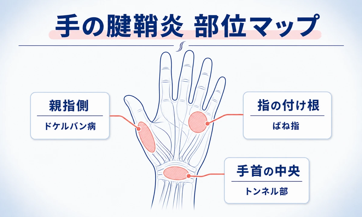 手首や指が痛む腱鞘炎とはどんな状態か