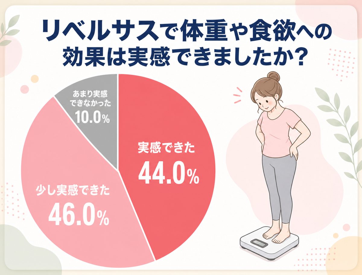 リベルサスで体重や食欲への効果は実感できましたか？アンケート結果円グラフ