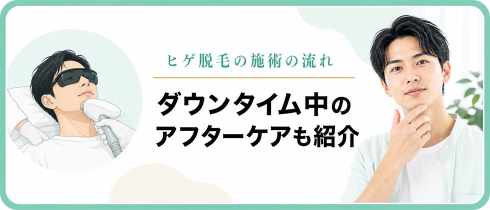 ヒゲ脱毛の流れやアフターケア