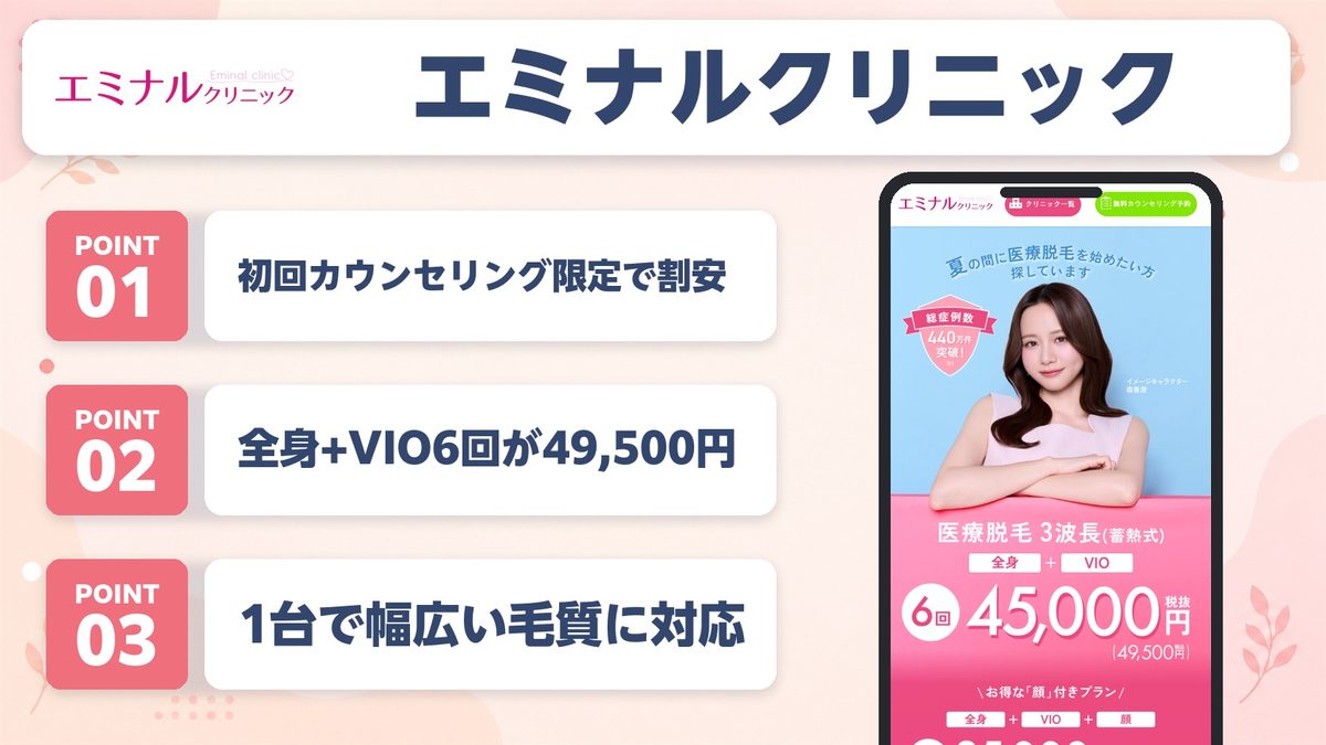 エミナルクリニック神戸院の特徴まとめ