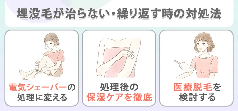 埋没毛が治らない・繰り返すときの対処法