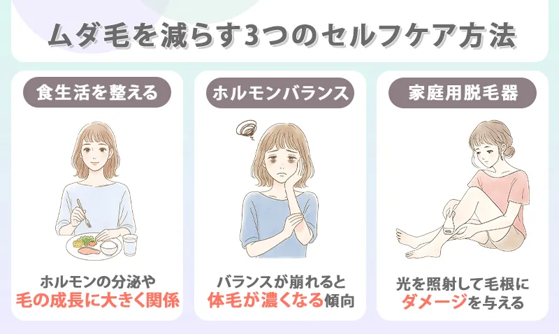 生活習慣やセルフケアでムダ毛を薄くする3つの方法