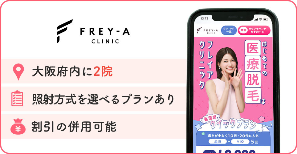 フレイアクリニックの特徴バナー