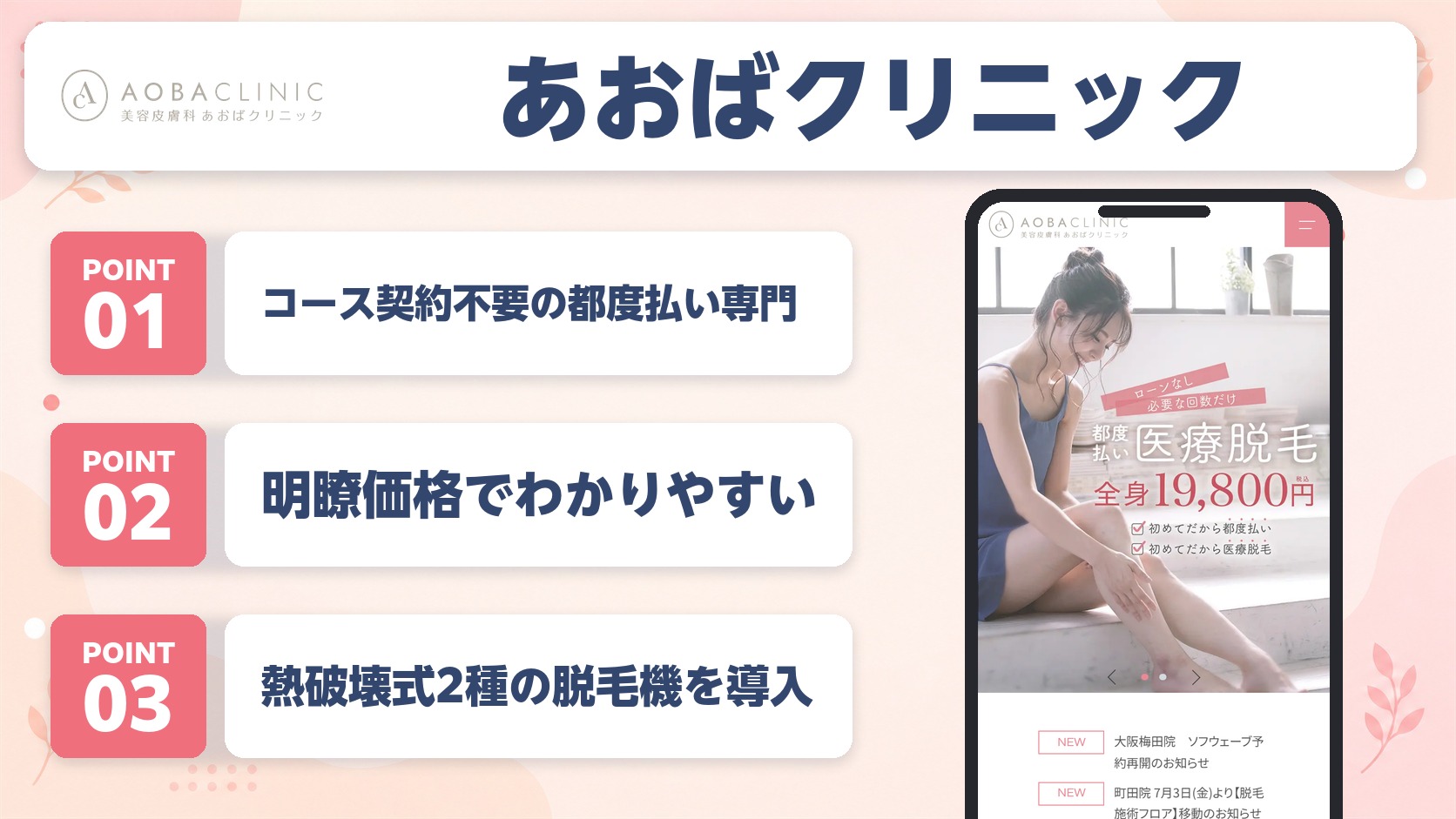 あおばクリニック仙台院の特徴まとめ