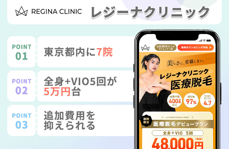 レジーナクリニックの特徴まとめバナー