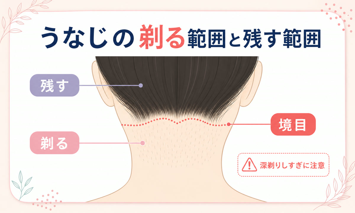 うなじ脱毛の範囲はどこまで？