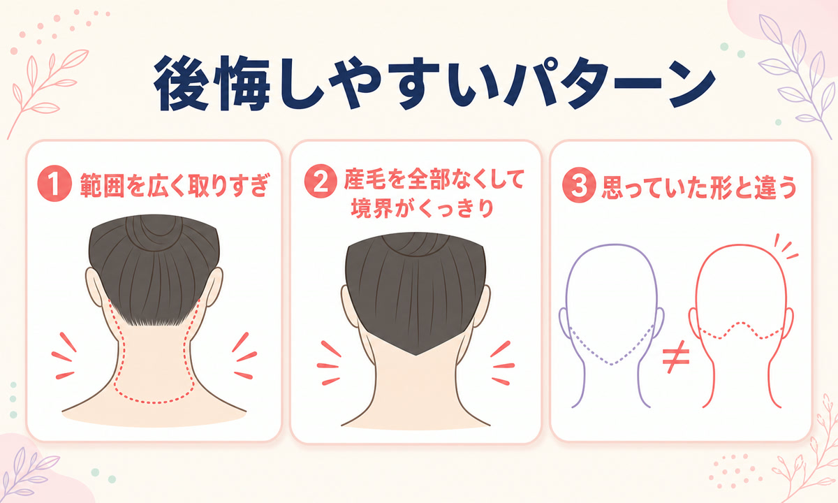 うなじ脱毛はしないほうがいい？デメリットと後悔しやすいケース