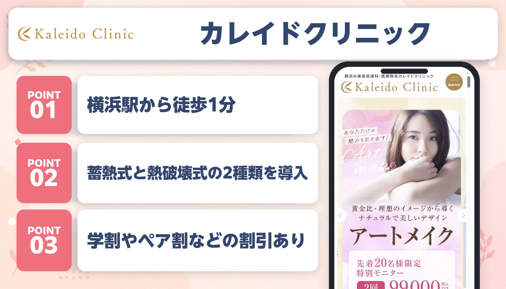 カレイドクリニック横浜院の特徴まとめ