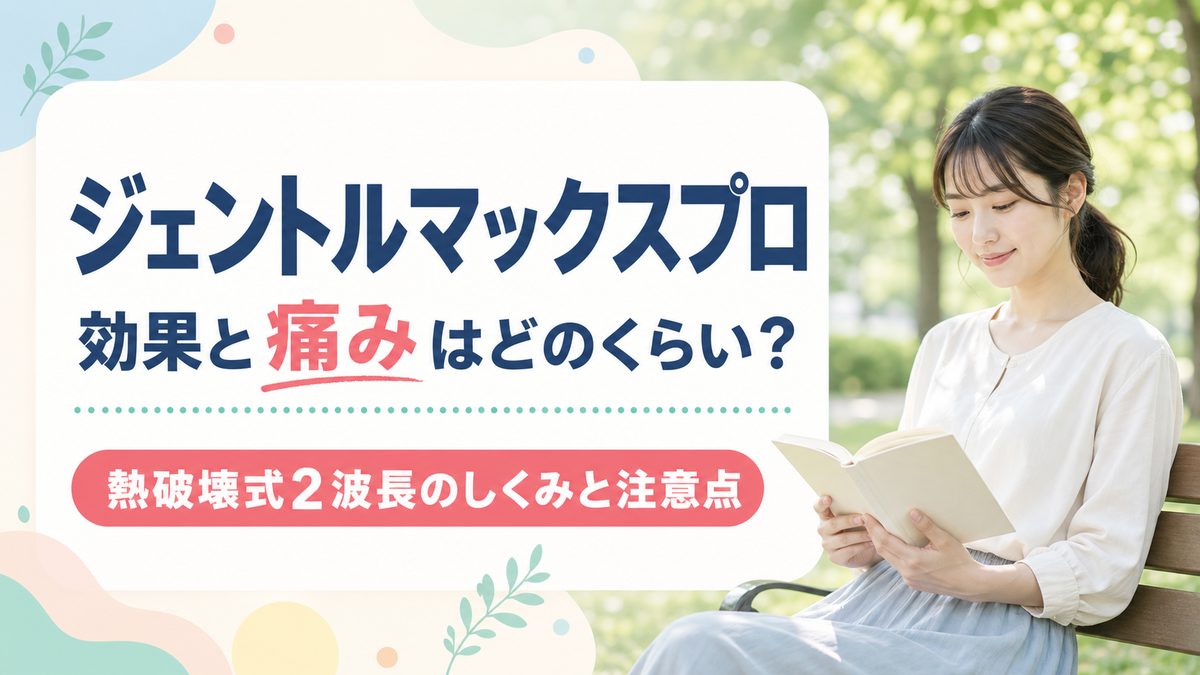 ジェントルマックスプロの効果と痛みは？熱破壊式の2波長からデメリットまで